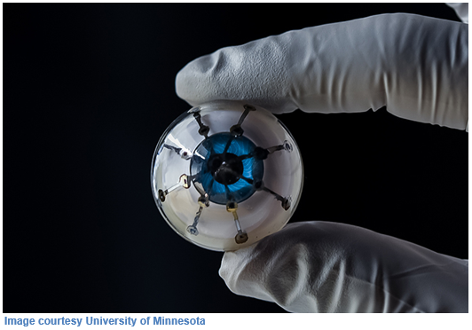 Light Perception Array Researchers 3D-print light receptor array on a curved surface